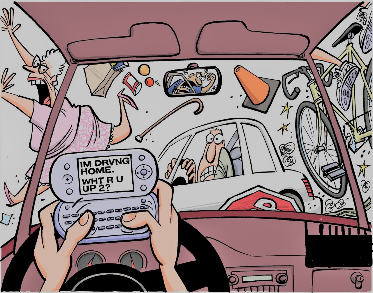 Mobiel achter het stuur